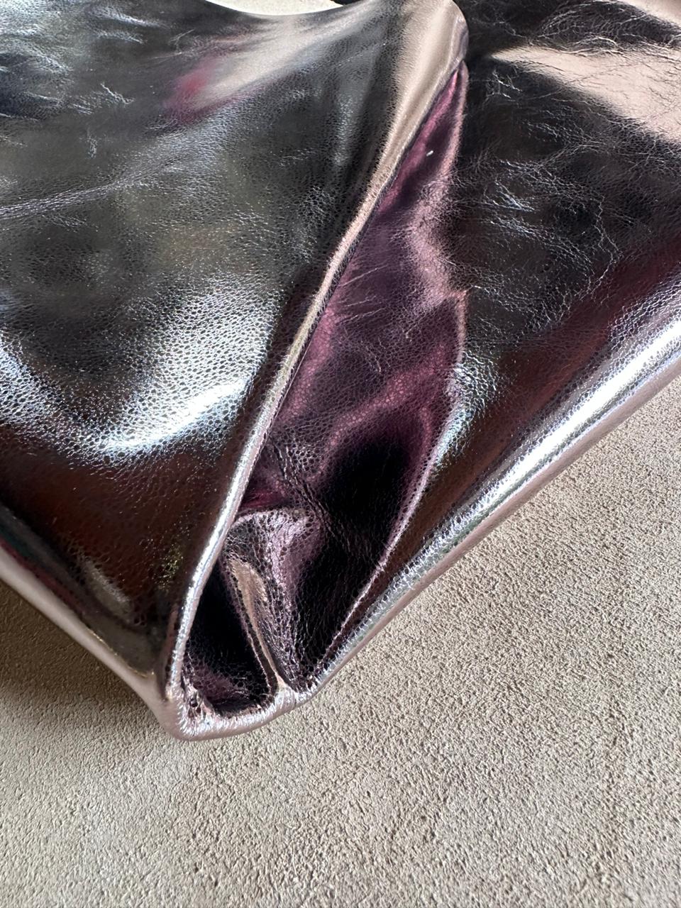 Goat Leather Nappa Metallic - Pink Foil