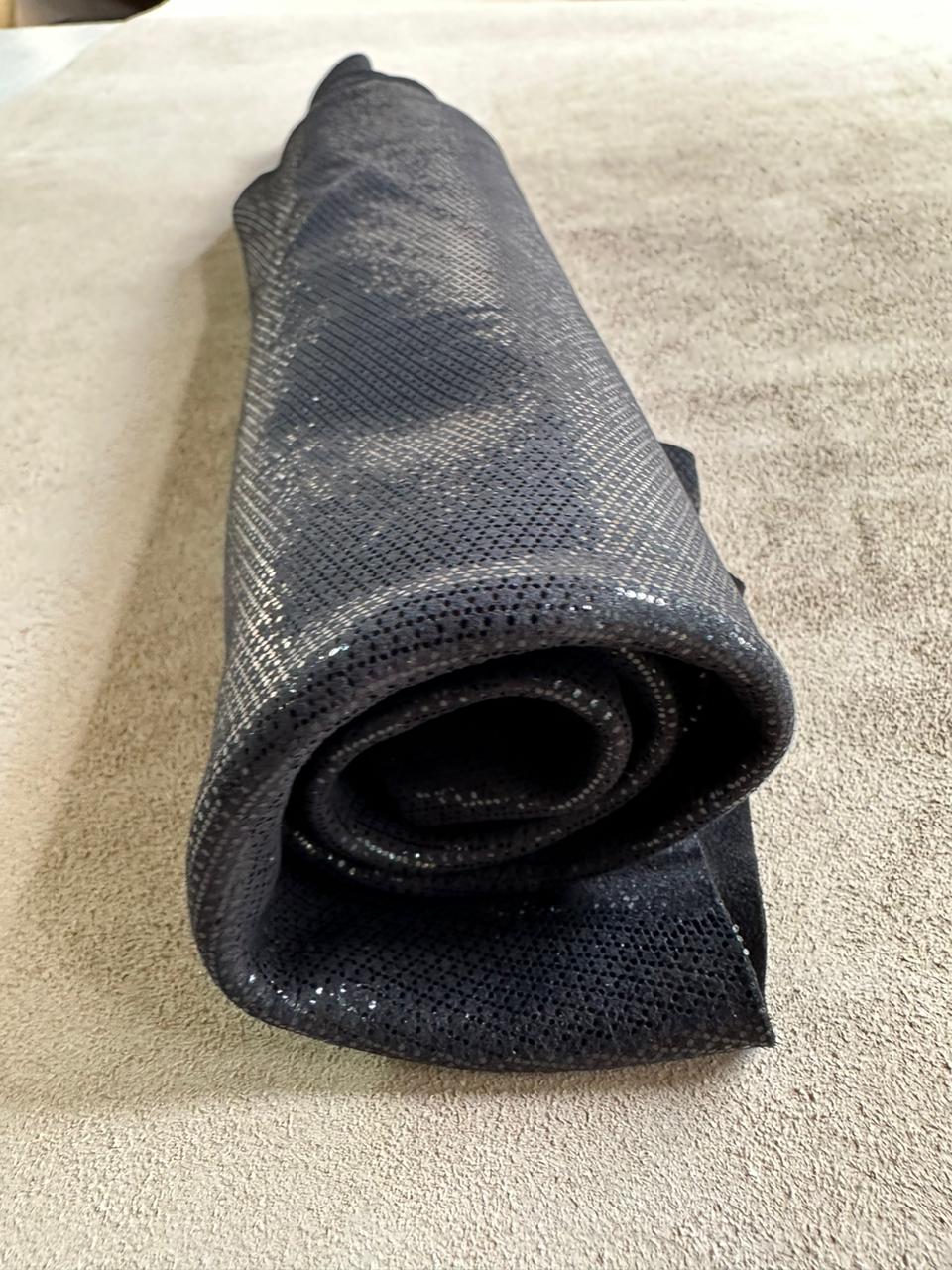 Goat Leather Print Triangle Black B